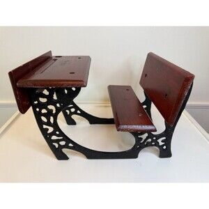 American Girl Samantha School Desk Wood/Cast Iron Doll Furniture Pleasant Co